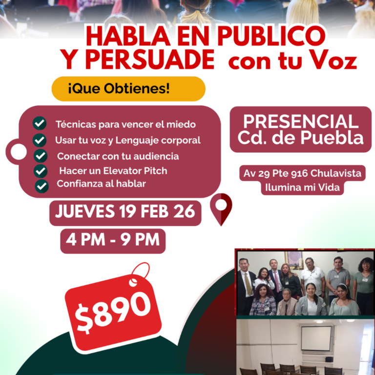 CURSO PRESENCIAL EN PUEBLA HABLA EN PUBLICO CON CONFIANZA