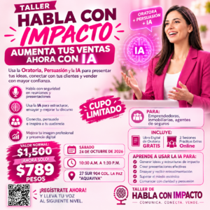 TALLER HABLA CON IMPACTO Y AUMENTA TUS VENTAS CON IA