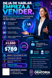 TALLER HABLA CON IMPACTO Y AUMENTA TUS VENTAS CON IA